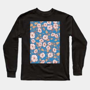 Vintage Rambling Rose Repeat Pattern Long Sleeve T-Shirt